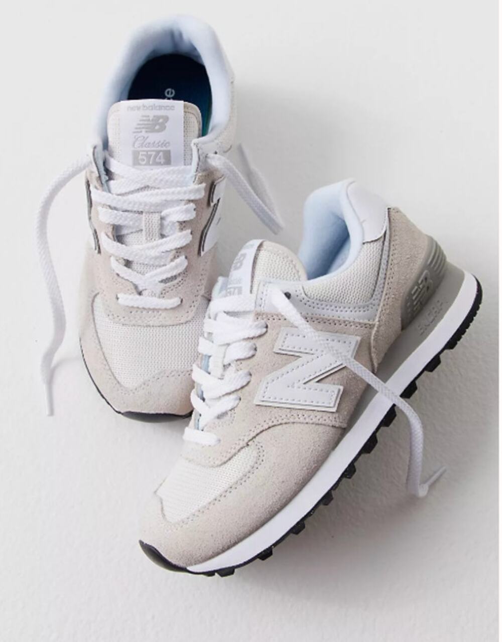 New Balance 574 Classic Sneakers Gray Cream White 6